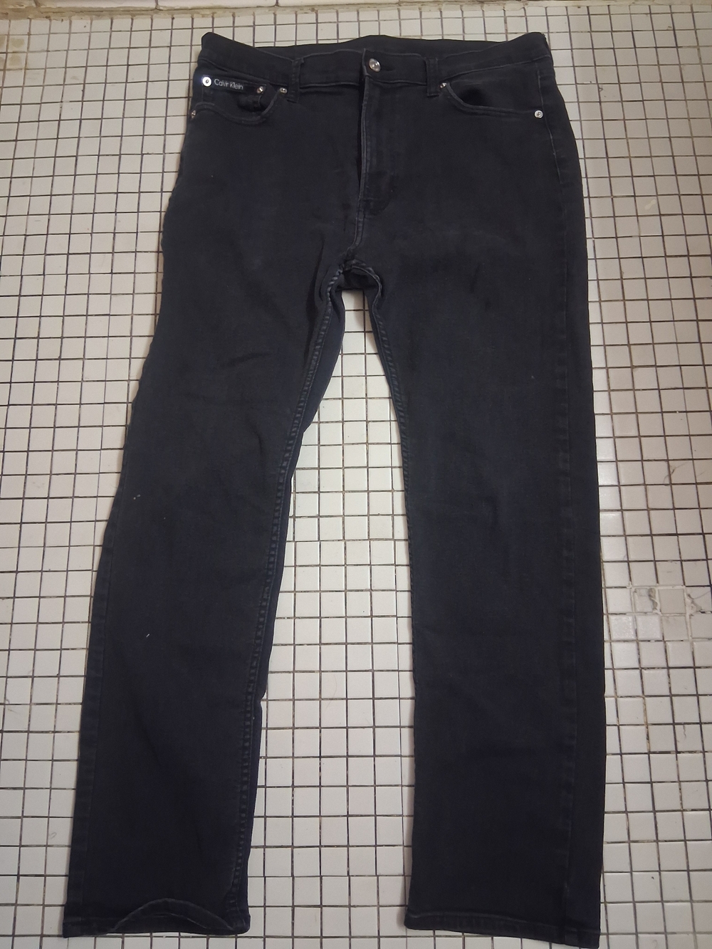 Calvin Klein Men's Black Straight-Leg Jeans